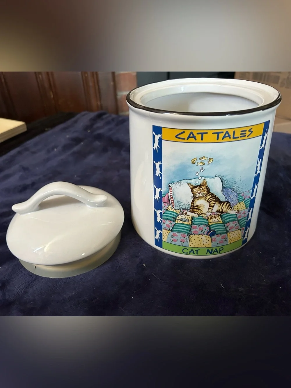 'Cat Nap' Ceramic Treat Canister